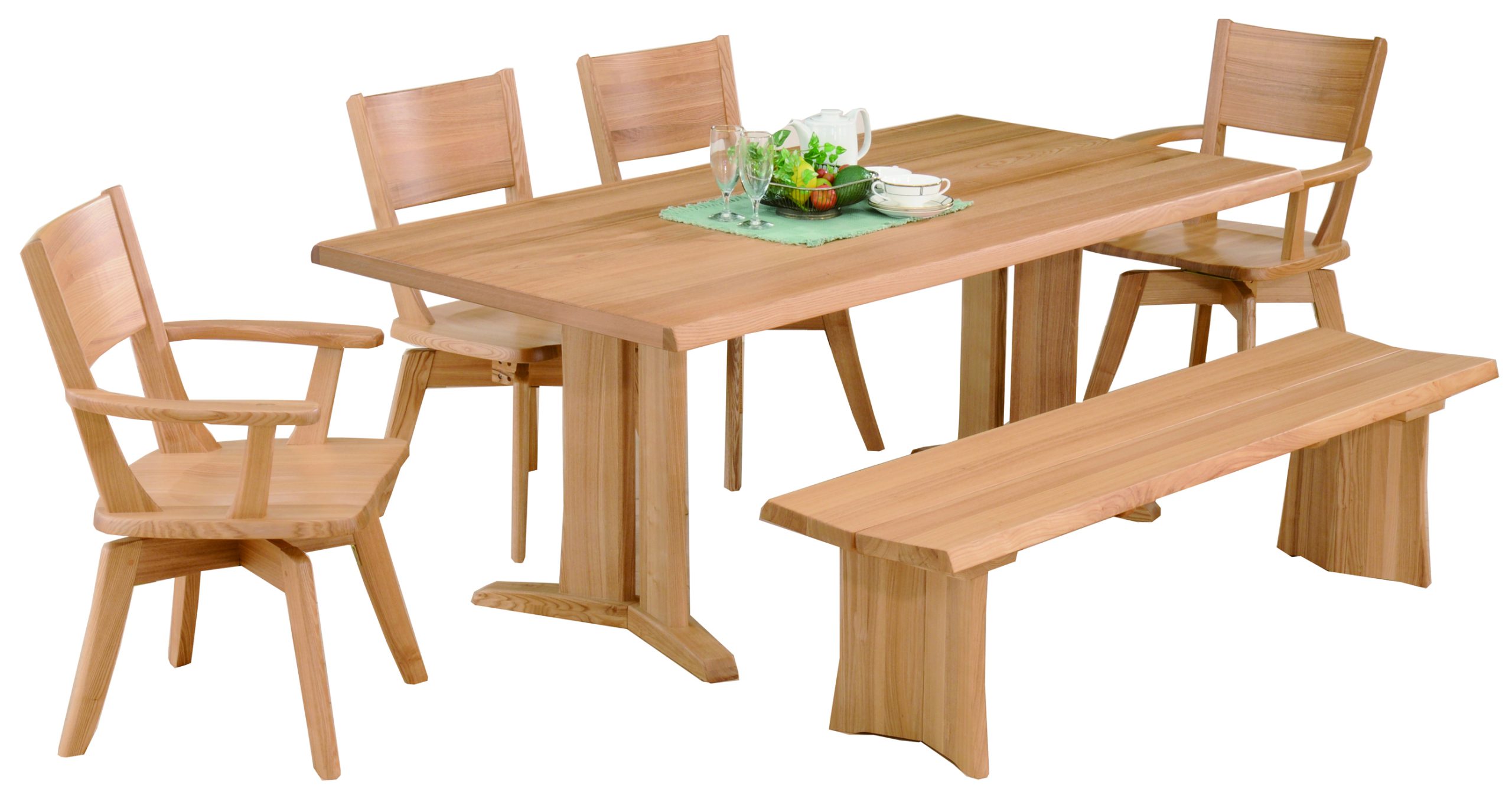 筑波産商 HAGUEII　135　背付ベンチ　天然木/AT AT 筑波産商 ARBOL ハーグ2 135 背付ベンチ 天然木 ナチュラル VED00133